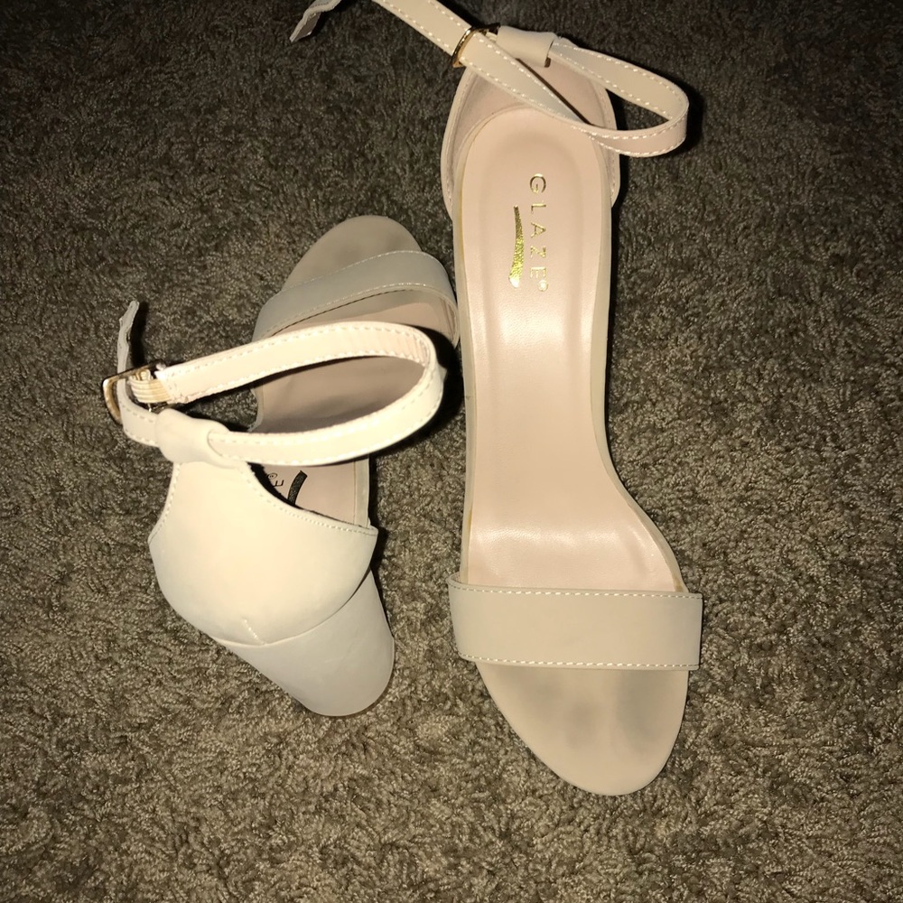 Suede nude heel, more a few times only
